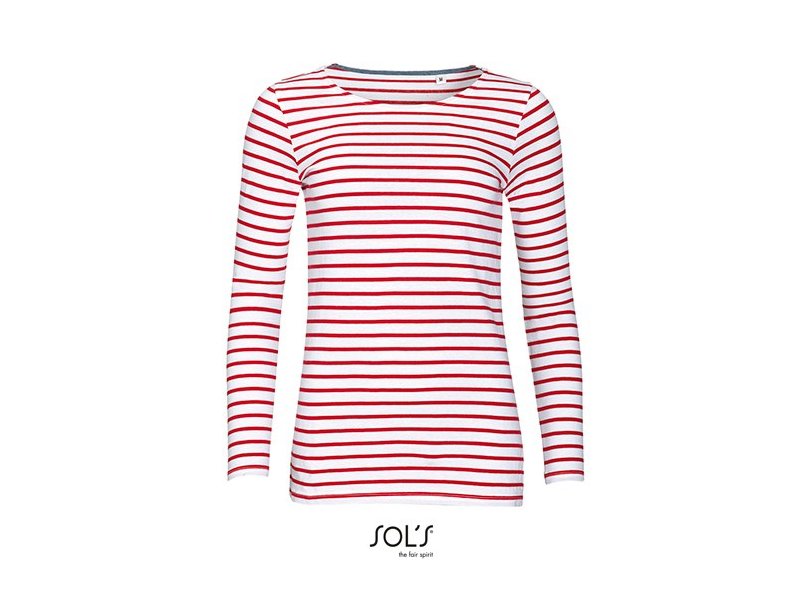 SOL´S - Women´s Long Sleeve Striped T-Shirt Marine SOL´S - Women´s Long Sleeve Striped T-Shirt Marine