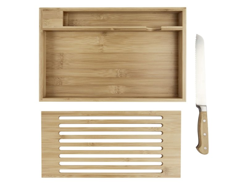 Pao bamboe snijplank met mes