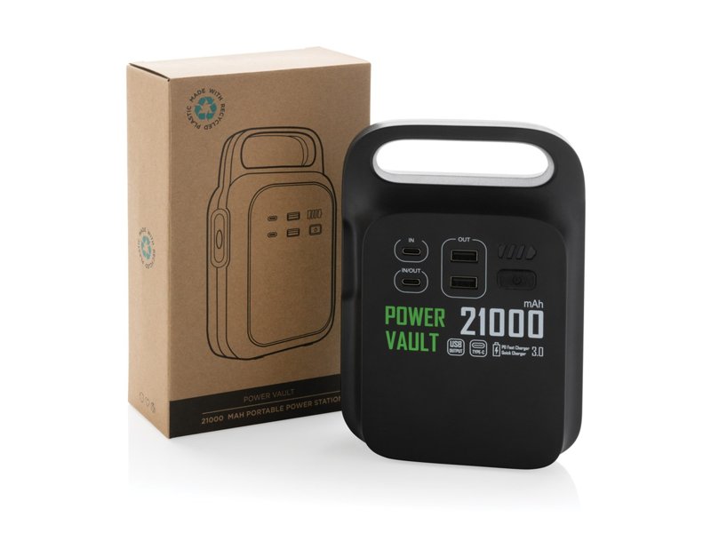 Power Vault RCS gerecycled plastic 21.000 mah power station