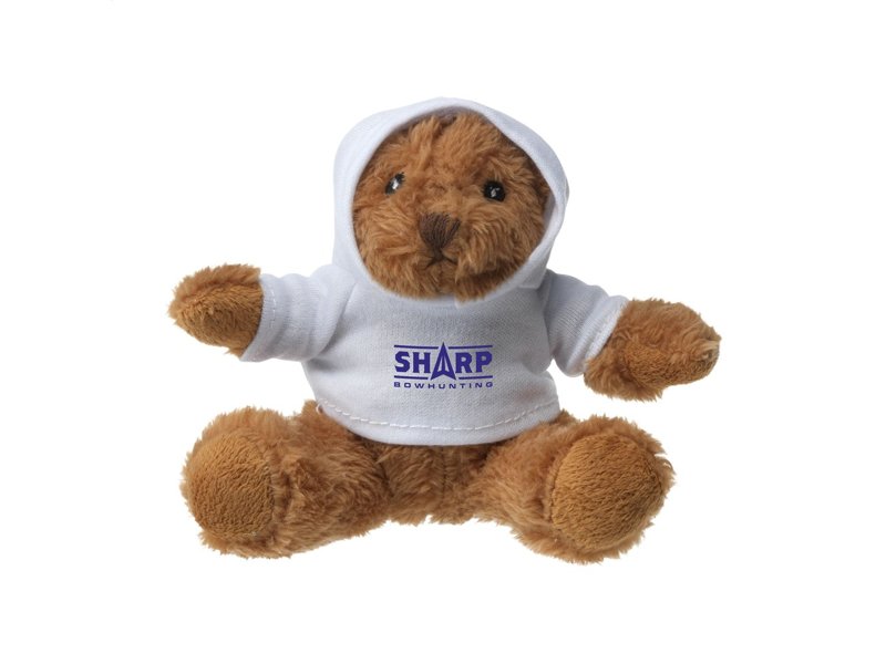 Teddybeer met hooded shirt: Leuk met uw logo