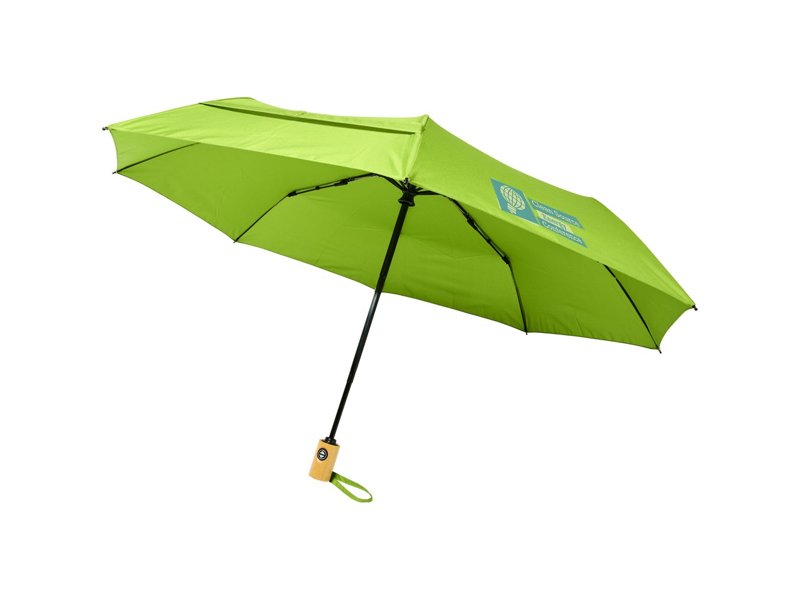 Bo 21” opvouwbare automatische gerecyclede PET paraplu Bo 21” opvouwbare automatische gerecyclede PET paraplu