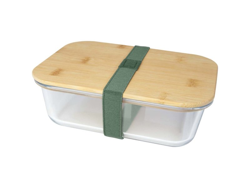 Roby glazen lunchtrommel met bamboe deksel Roby glazen lunchtrommel met bamboe deksel