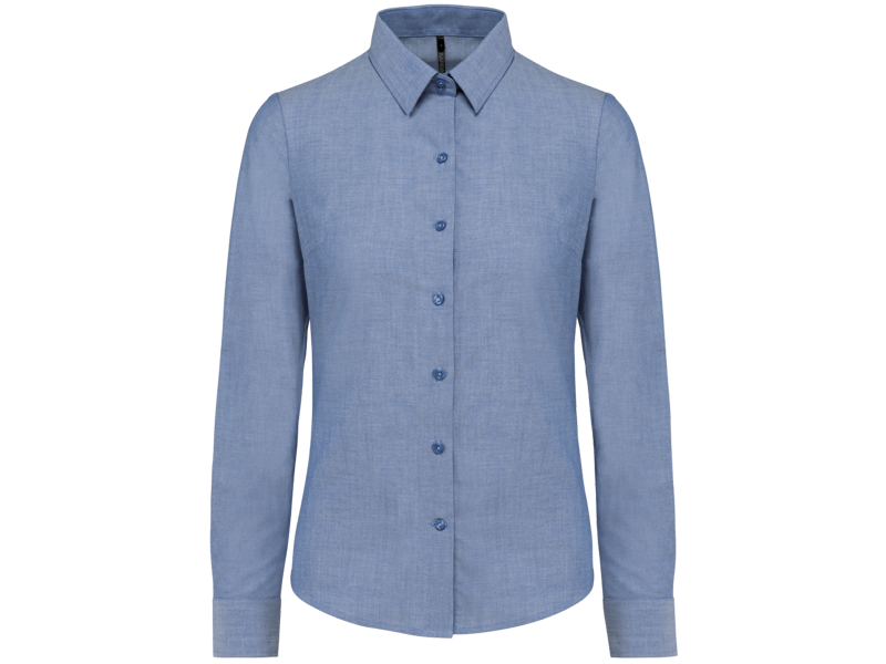 Kariban Dames oxford blouse lange mouwen Kariban Dames oxford blouse lange mouwen