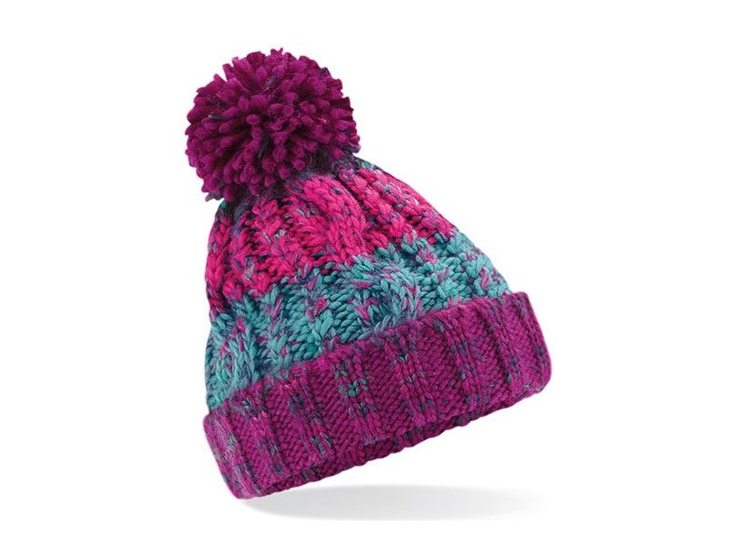 Beechfield - Junior Corkscrew Pom Pom Beanie Beechfield - Junior Corkscrew Pom Pom Beanie