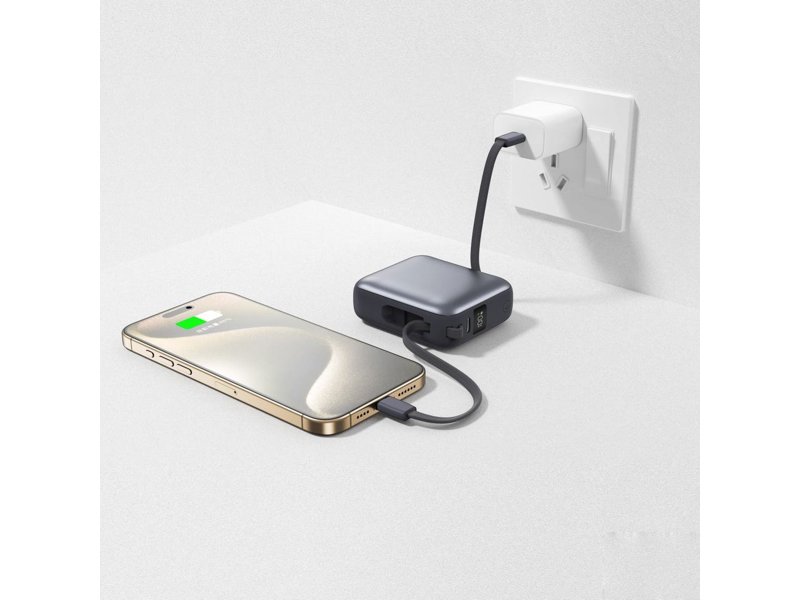 Nova Powerbank 22.5W Power Delivery met ingebouwde kabels 10000 mAh