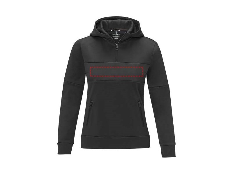 Sayan anorak dames sweater met halve rits en capuchon