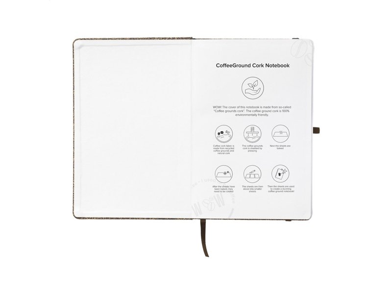 CoffeeGround Cork Notebook A5 notitieboek CoffeeGround Cork Notebook A5 notitieboek