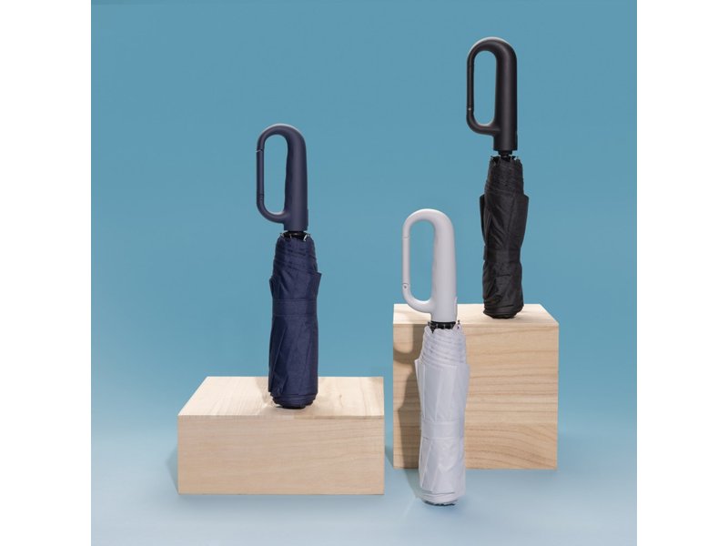 Yara 21" AWARE™ RPET paraplu in unikleur met karabijn hendel