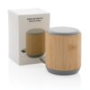 Bamboe en fabric 3W draadloze speaker Bamboe en fabric 3W draadloze speaker