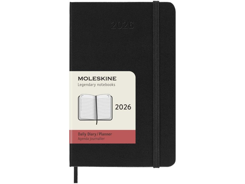 Moleskine hardback pocket dag-agenda voor 12 maanden
