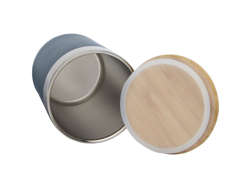 Lagan koperen vacuüm geïsoleerde roestvrijstalen beker van 300 ml met bamboe deksel Lagan koperen vacuüm geïsoleerde roestvrijstalen beker van 300 ml met bamboe deksel