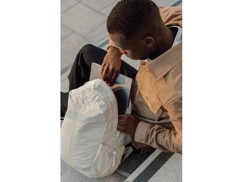 KENTO URBAN RCS recycled nylon 15,6 inch rugzak met voorvak KENTO URBAN RCS recycled nylon 15,6 inch rugzak met voorvak