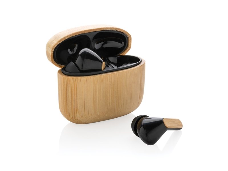 Gerecycled plastic & bamboe TWS-oordoppen