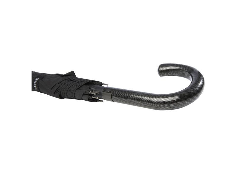 Fontana 23" automatische paraplu met carbon look en gebogen handvat Fontana 23" automatische paraplu met carbon look en gebogen handvat