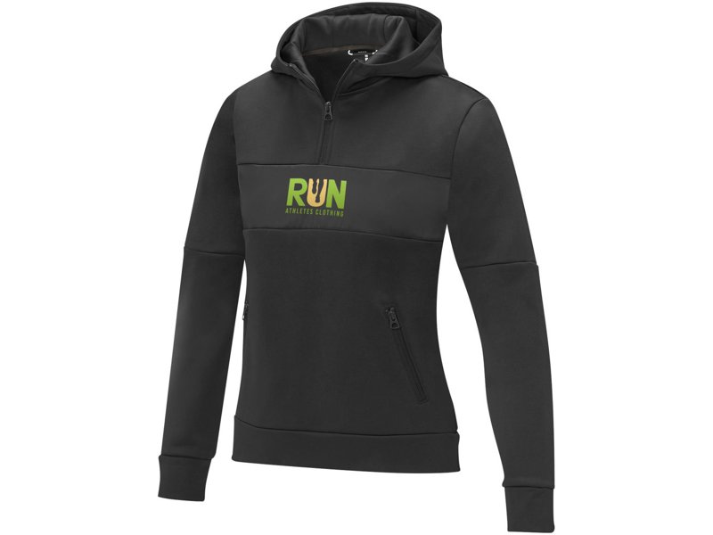 Sayan anorak dames sweater met halve rits en capuchon