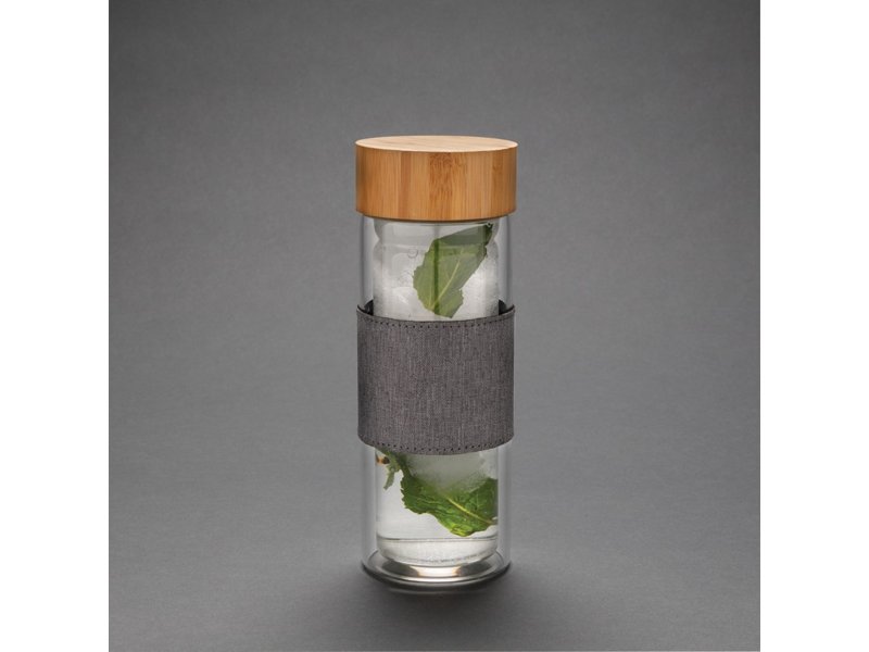 Impact dubbelwandige borosilicaat glazen drinkfles Impact dubbelwandige borosilicaat glazen drinkfles