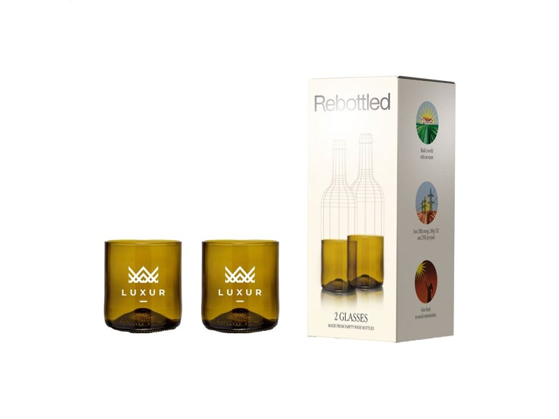Rebottled® Short Tumbler 2-pack set glazen