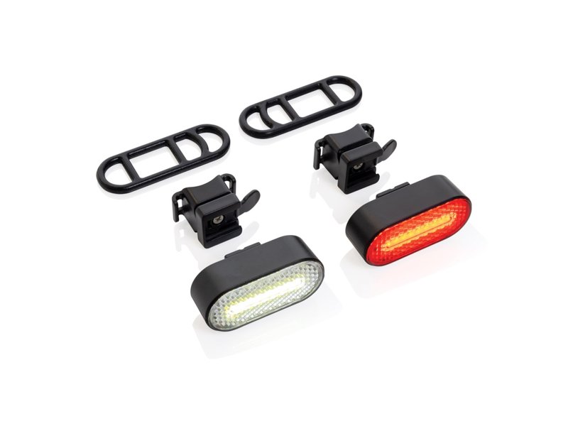 Lumino RCS rplastic USB-oplaadbare fietslamp set