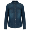 Kariban Dames denim blouse lange mouwen Kariban Dames denim blouse lange mouwen