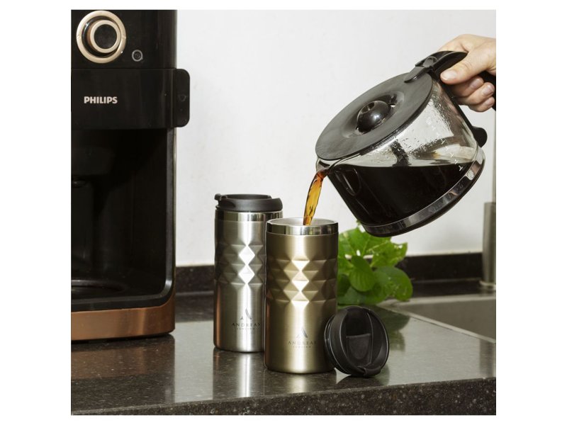 Geometric Mug RCS Recycled Steel 280 ml thermosbeker Geometric Mug RCS Recycled Steel 280 ml thermosbeker