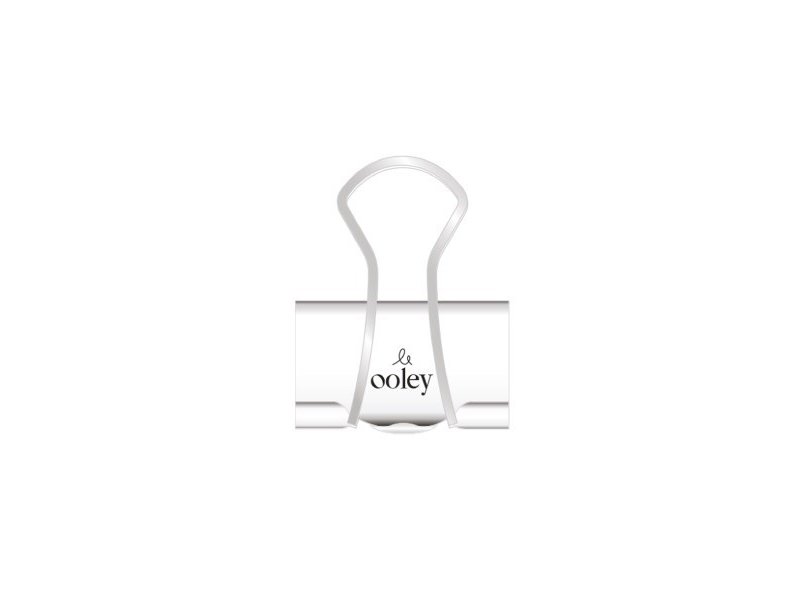 Foldbackclip 32mm breed in wit