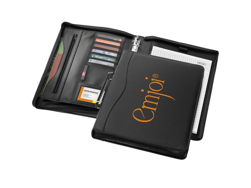 Ebony A4 portfolio met aktentas