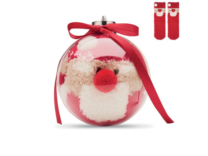 Kerstman sokken balornament SNUG L