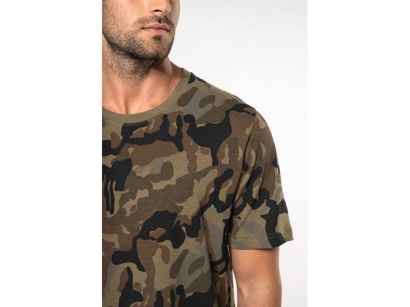 Kariban T-shirt camo korte mouwen