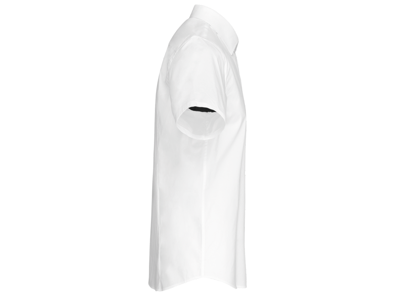 Kariban Heren stretch overhemd korte mouwen