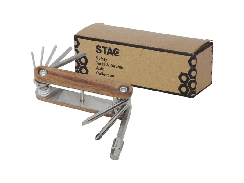 Fixie houten multitool voor fietsen met 8 functies Fixie houten multitool voor fietsen met 8 functies