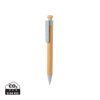 Bamboe pen met tarwestro clip Bamboe pen met tarwestro clip