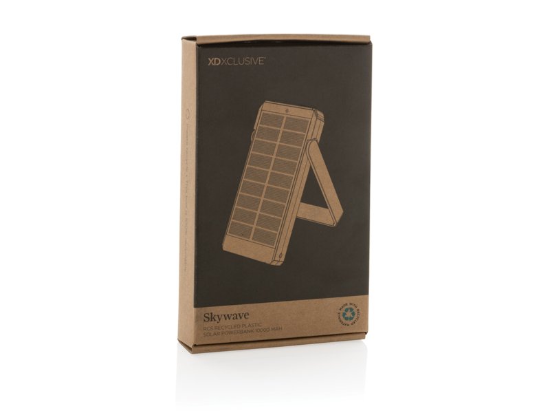 Skywave RCS gerecyclede kunststof zonne-powerbank 10000 mAh