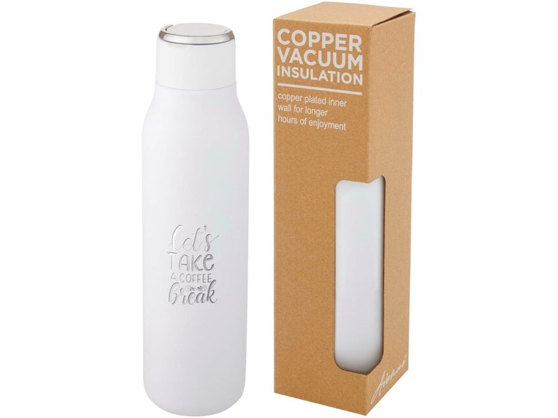 Marka 600 ml koperen vacuüm geïsoleerde fles met metalen lus Marka 600 ml koperen vacuüm geïsoleerde fles met metalen lus