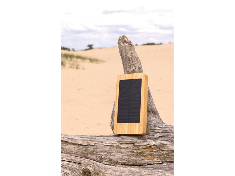 Sunwick 10.000 mAh bamboe solar powerbank