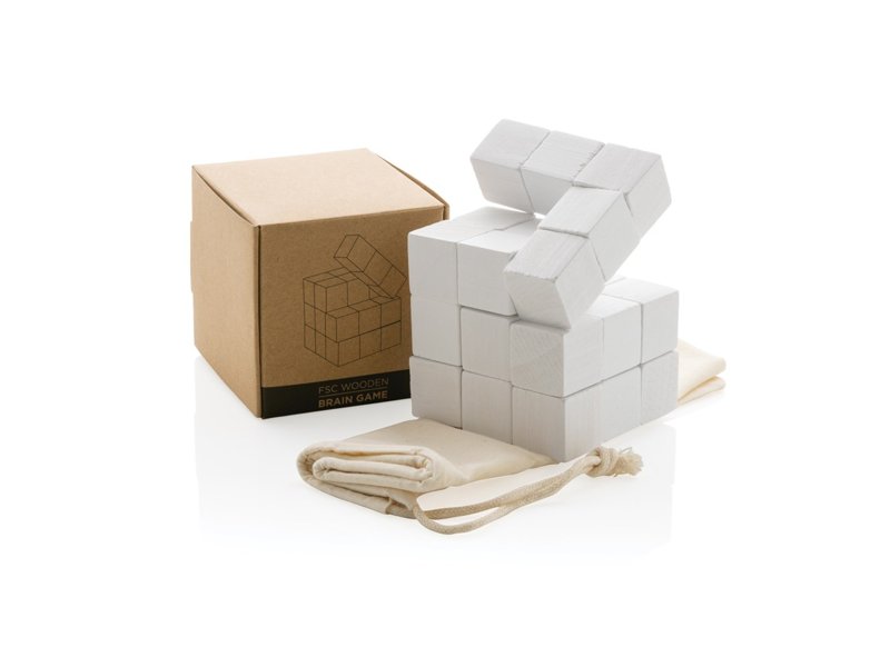 Houten breinbreker met canvas zakje Houten breinbreker met canvas zakje