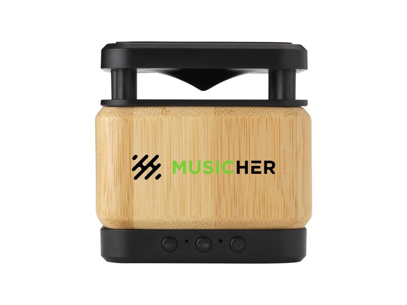 Bamboo Block Speaker met draadloze oplader Bamboo Block Speaker met draadloze oplader