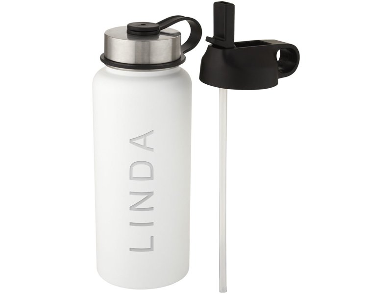 Supra 1 liter koper vacuüm geïsoleerde drinkfles met 2 deksels Supra 1 liter koper vacuüm geïsoleerde drinkfles met 2 deksels