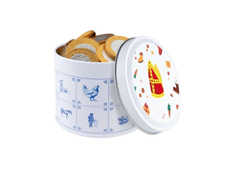 Delftsblauw blik snoep