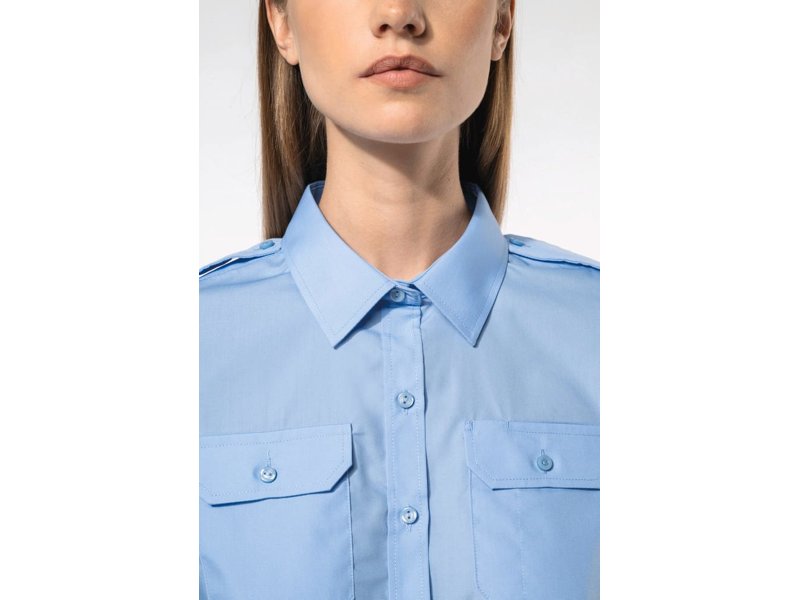 Kariban Damespilootoverhemd lange mouwen