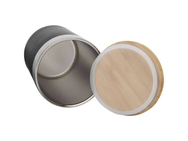 Lagan koperen vacuüm geïsoleerde roestvrijstalen beker van 300 ml met bamboe deksel Lagan koperen vacuüm geïsoleerde roestvrijstalen beker van 300 ml met bamboe deksel