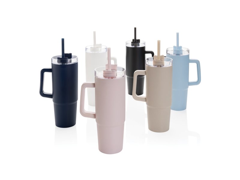 Tana Gerecyclede Plastic Tumbler met Handvat 900 ml - Duurzame Drinkfles | Totziens Promotions Tana Gerecyclede Plastic Tumbler met Handvat 900 ml - Duurzame Drinkfles | Totziens Promotions