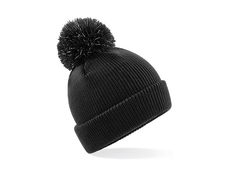 Beechfield - Junior Reflective Bobble Beanie Beechfield - Junior Reflective Bobble Beanie