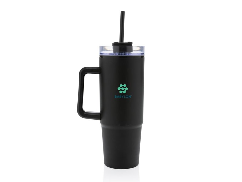 Tana Gerecyclede Plastic Tumbler met Handvat 900 ml - Duurzame Drinkfles | Totziens Promotions Tana Gerecyclede Plastic Tumbler met Handvat 900 ml - Duurzame Drinkfles | Totziens Promotions
