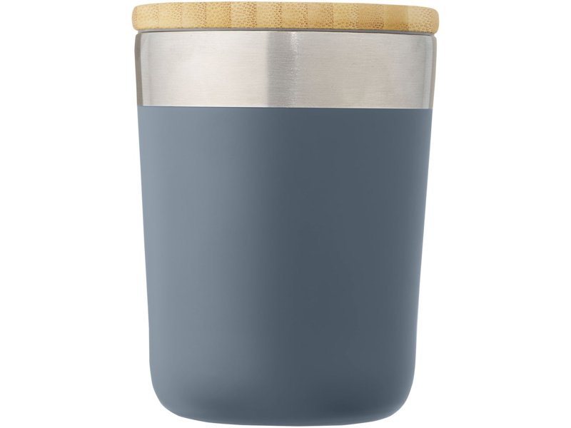 Lagan koperen vacuüm geïsoleerde roestvrijstalen beker van 300 ml met bamboe deksel Lagan koperen vacuüm geïsoleerde roestvrijstalen beker van 300 ml met bamboe deksel