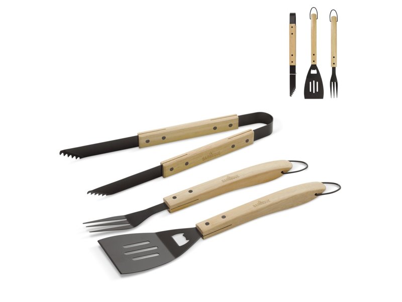 Barbecue gereedschapsset hout Barbecue gereedschapsset hout