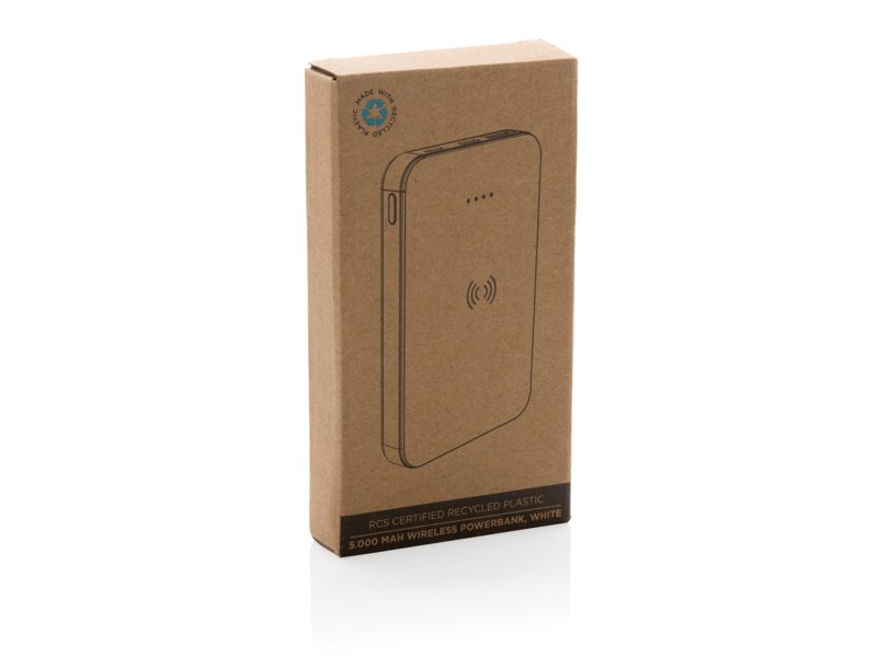 RCS gerecycled plastic 5.000 mAh 5W draadloze powerbank