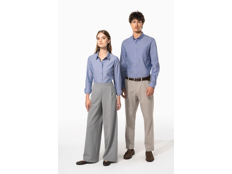 Kariban Dames oxford blouse lange mouwen Kariban Dames oxford blouse lange mouwen