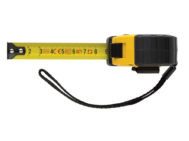 RCS gerecycled plastic 3M/16 mm rolmaat met stopknop RCS gerecycled plastic 3M/16 mm rolmaat met stopknop