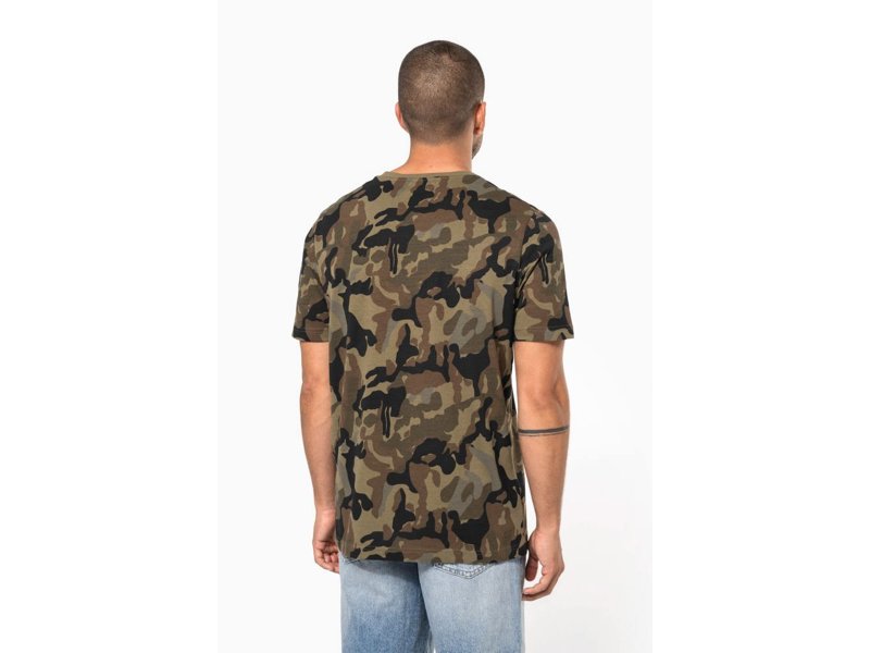 Kariban T-shirt camo korte mouwen