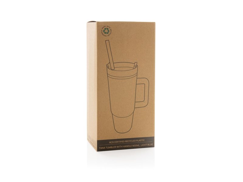 Tana Gerecyclede Plastic Tumbler met Handvat 900 ml - Duurzame Drinkfles | Totziens Promotions Tana Gerecyclede Plastic Tumbler met Handvat 900 ml - Duurzame Drinkfles | Totziens Promotions
